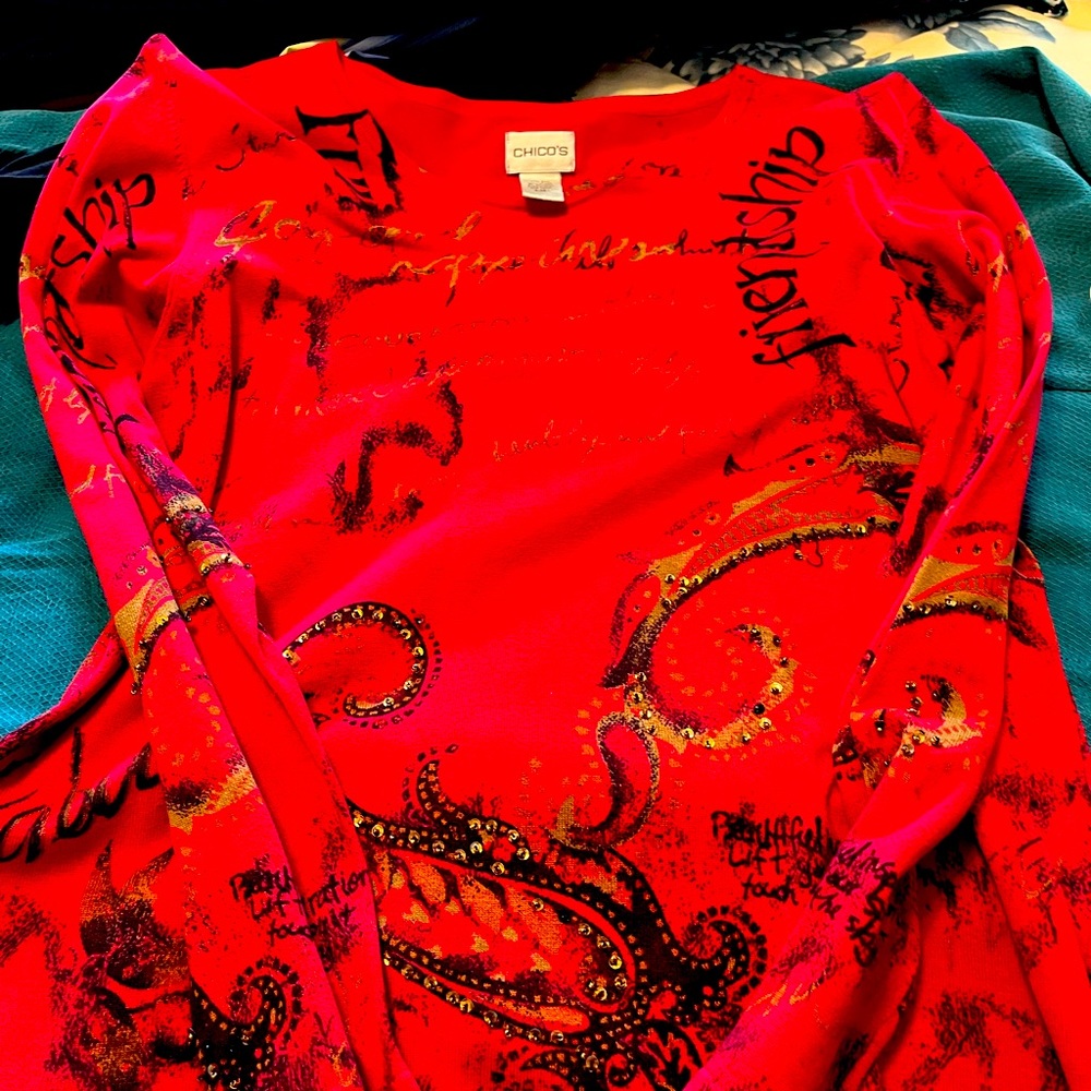 Chico’s size 1 red top